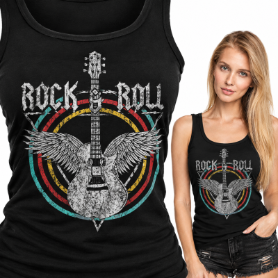 TANK TOP DAMSKI HORROR  80S ROCK T SHIRTS